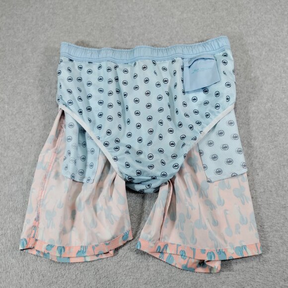 Peter Millar Swim Trunks Mens Large Seaside Flamingo Frontier Quick-Dry Liner - Picture 3 of 8